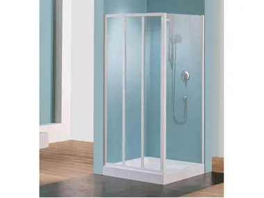 TRIS P - Corner shower cabin with sliding door _ NOVELLINI