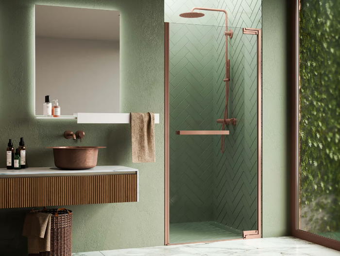 N180 1B - Rectangular shower cabin with hinged door _ NOVELLINI