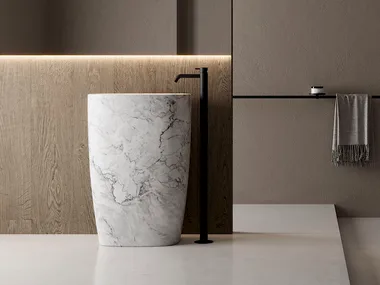 MILK STONE - Freestanding Carrara marble washbasin _ Nic