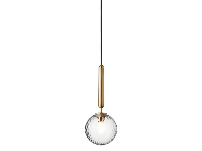 MIIRA 1 BRASS OPTIC - LED blown glass pendant lamp _ Nuura