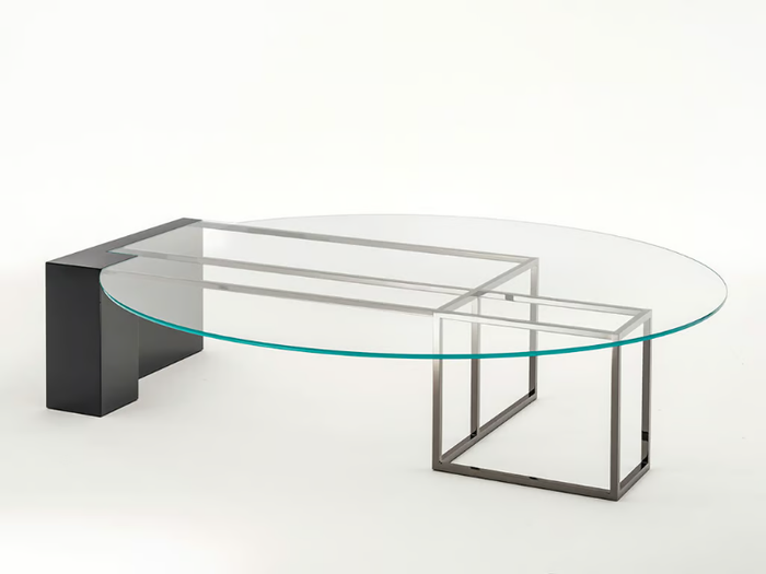 BRERA SC5045/PV - Low wood and glass coffee table _ OAK