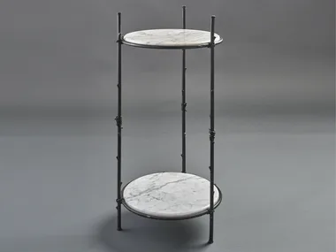 BRANCH - Round Carrara marble high side table _ OFFICINACIANI