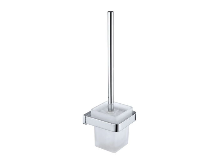 LUGANO LU30620 - Wall-mounted satin glass toilet brush _ OMNIRES