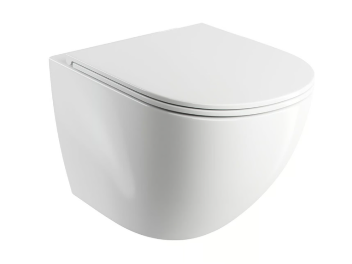 OTTAWA OTTAWAMW - Wall-hung rimless ceramic toilet _ OMNIRES