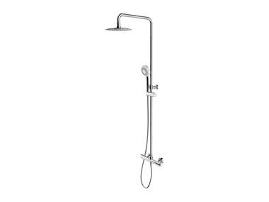 Y Y1244X/6 - Thermostatic shower panel with overhead shower and hand shower _ OMNIRES