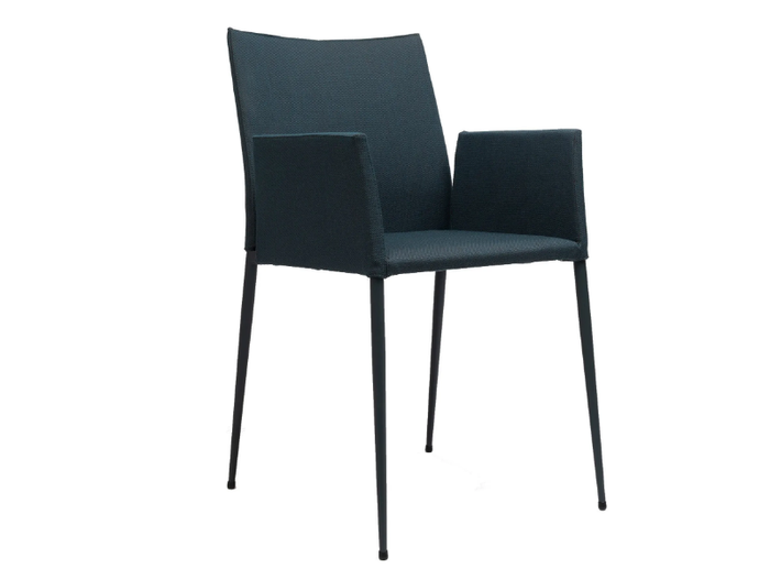 MOKA - Upholstered fabric chair with armrests _ ONDARRETA