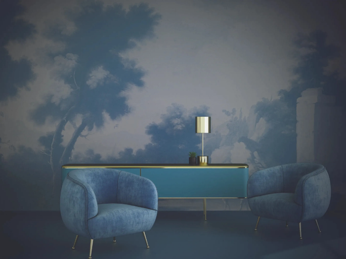 PAESAGGIO 2 BLUE - Wallpaper / wall tiles _ Officinarkitettura®