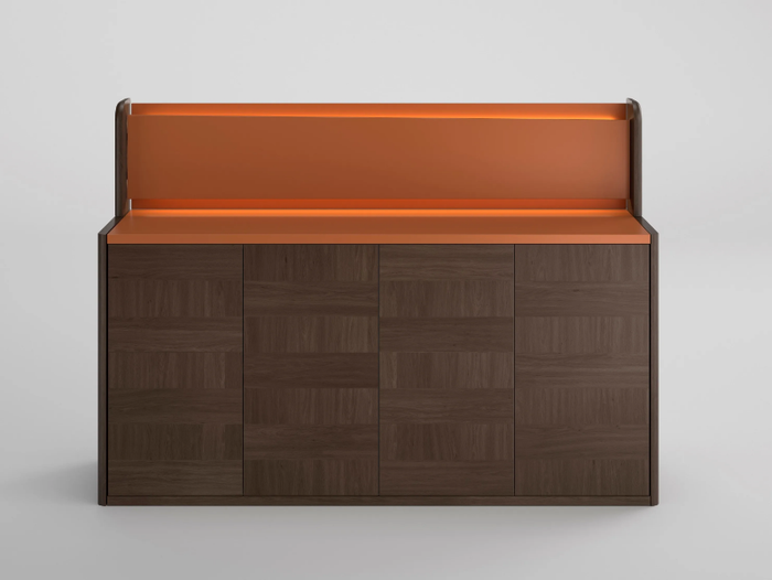 ARTDECO - Low wood veneer office storage unit _ Ofifran