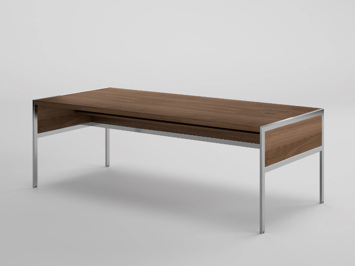 GALLERY - Rectangular wood veneer office desk _ Ofifran