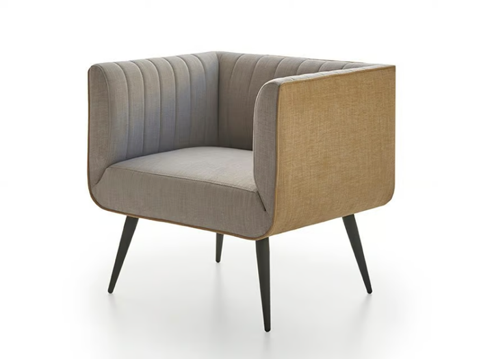 LUCE - Upholstered easy chair with armrests _ PARLA