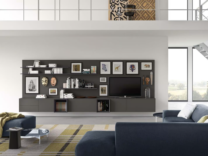 SPAZIO S313 - Sectional modular storage wall _ PIANCA