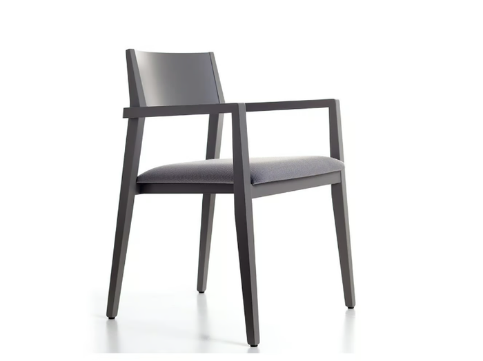 JIMMY 02 A1 - Stackable solid wood chair with armrests _ PIANI