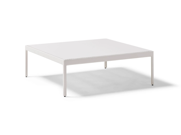 LEGACY - Square powder coated aluminium garden side table _ POINT