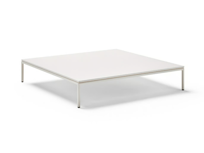 CITY - Square aluminium garden side table with porcelain top _ POINT