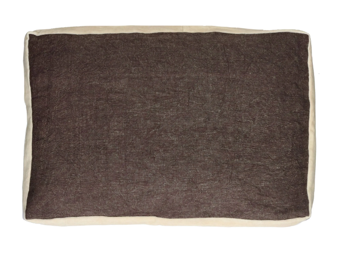 BORDERS - Solid-color rectangular linen cushion _ POMAX