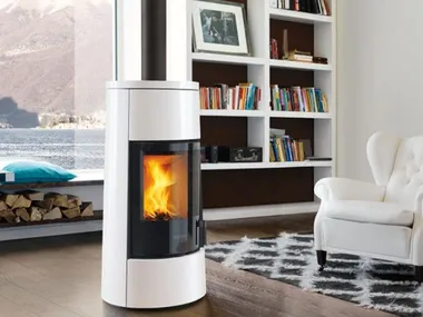 E924 M - Wood-burning Corner steel stove Class A+ _ Piazzetta