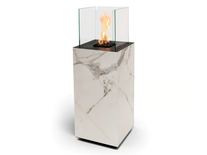 PORTO - Bioethanol outdoor freestanding Dekton® fireplace _ Planika