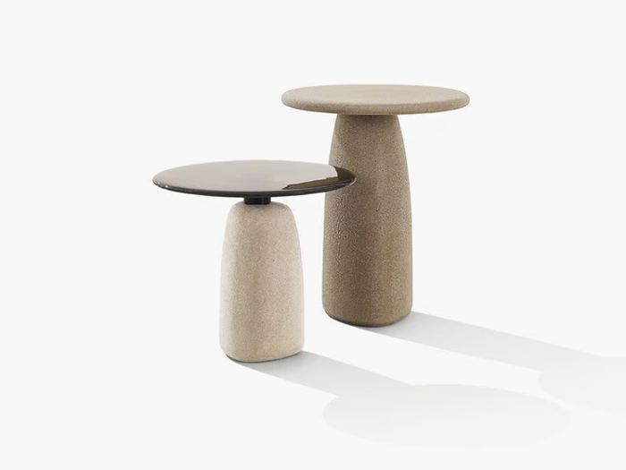 STRATA - Round garden side table _ Poliform