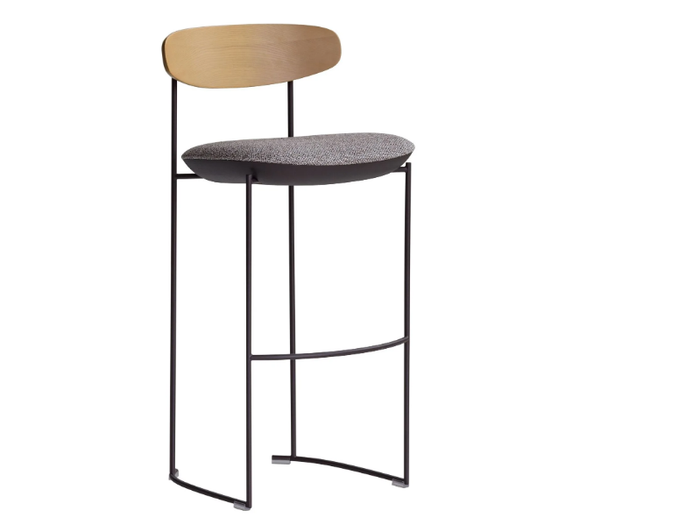 KEEL LIGHT 922/AMB - Barstool with metal frame and fabric seat _ Potocco