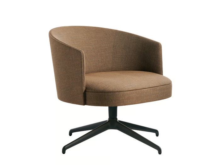 LÉNA 903/PLG - Swivel trestle-based fabric armchair _ Potocco