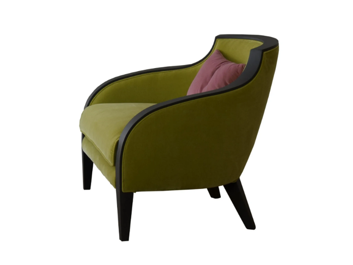 GRAN DUCA - Velvet armchair with armrests _ Prestige