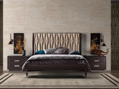 GRAN DUCA - Bed with upholstered headboard _ Prestige