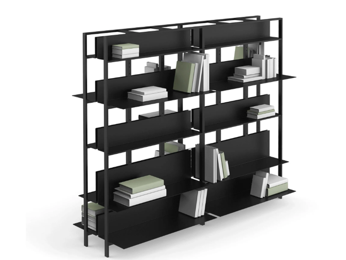 SHTEF - Freestanding aluminium bookcase _ Prostoria