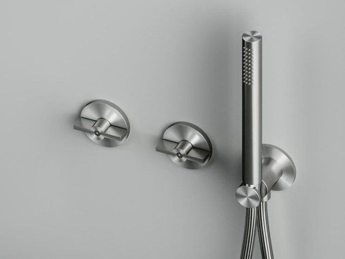 VALVOLA01 19 68 - Hydroprogressive mixer set for bath/shower with hand shower _ Quadrodesign