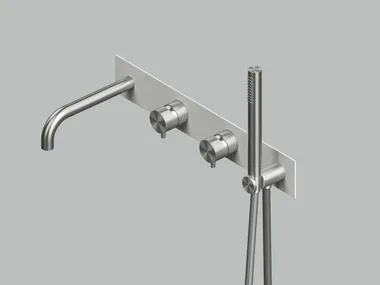 SOURCE 13 69R.00 - Stainless steel bathtub set with hand shower _ Quadrodesign