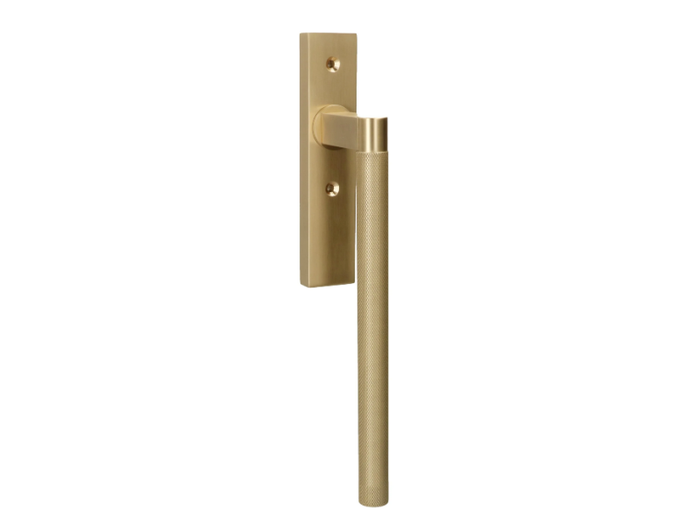 MONTREUX - Brass window handle on back plate _ Quincalux