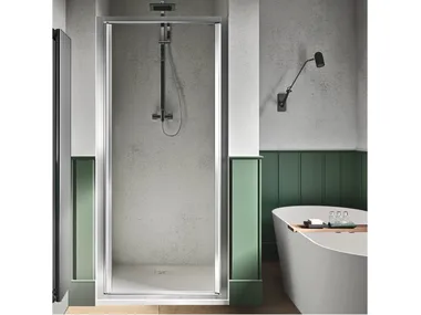 LYRA B1 - Niche crystal shower cabin with hinged door _ RELAX