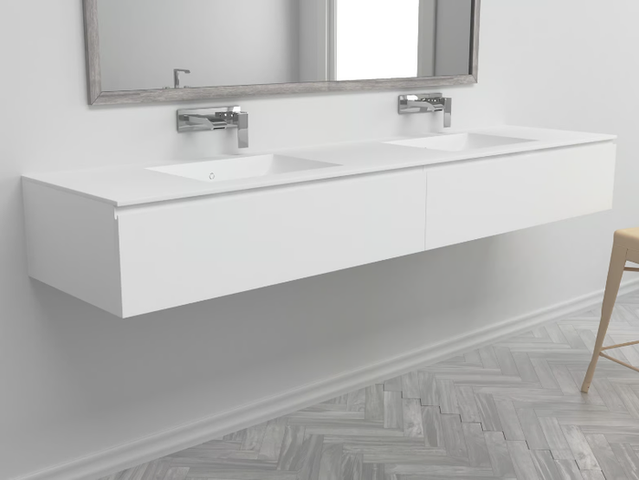 REFRESH - Double wall-mounted vanity unit _ RILUXA