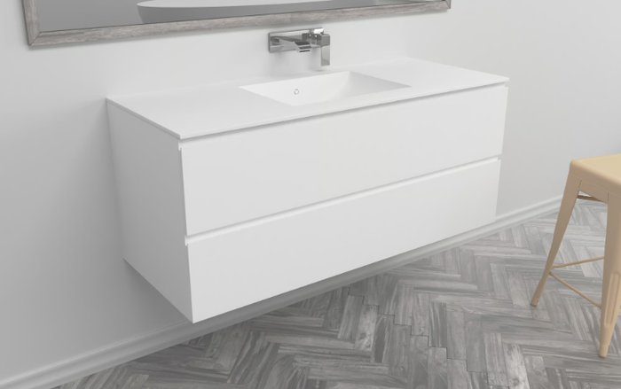 REFRESH - Single wall-mounted vanity unit _ RILUXA