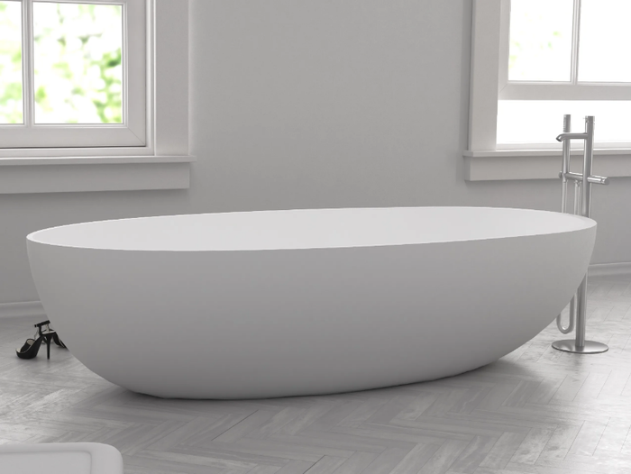 HAMBOURG - Oval Solid Surface bathtub _ RILUXA