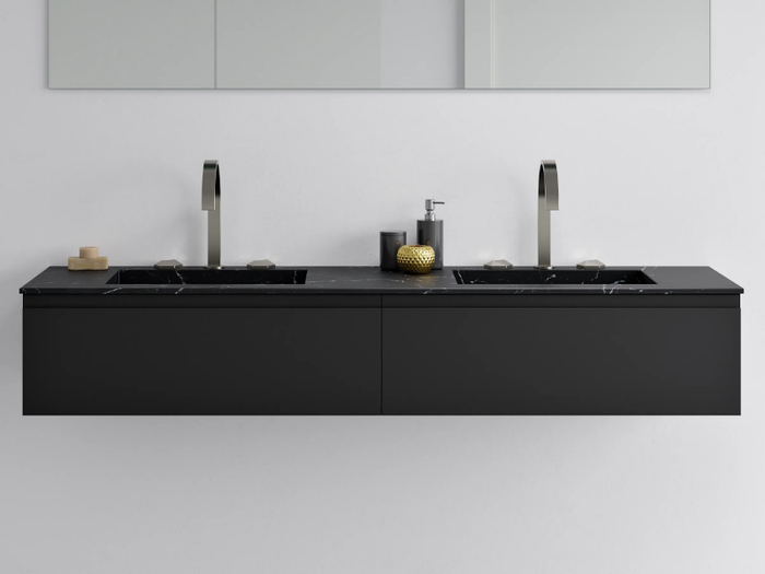 MARQUINA - Inset wall-mounted double washbasin _ RILUXA