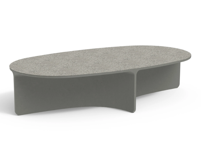 ASPIC 003 - Oval low cement garden side table _ RODA