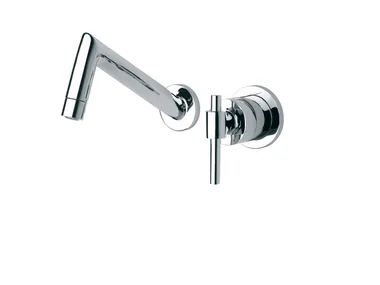 DYNAMIC - 2 hole wall-mounted single handle washbasin mixer _ RVB