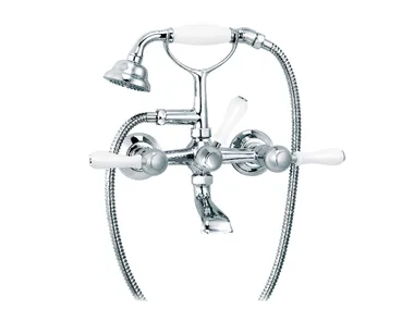 FLAMANT BUTLER - 2 hole wall-mounted bathtub mixer with hand shower _ RVB