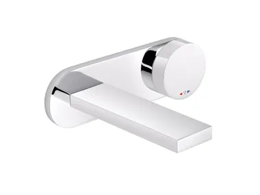 TUNE - 2 hole wall-mounted washbasin mixer with plate _ RVB