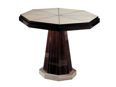 OPERA - Octagonal wooden table with parchment top _ Radice