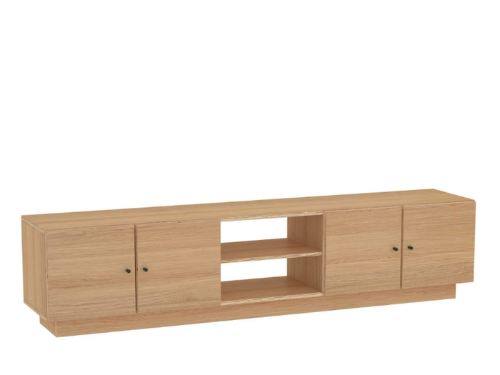 BOXY - Low multi-layer wood TV cabinet with doors _ Radis