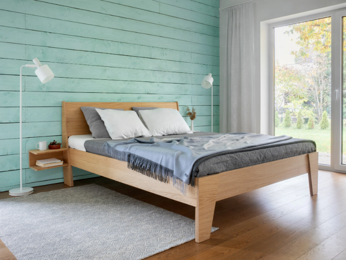 HUH - Double bed with integrated nightstands _ Radis