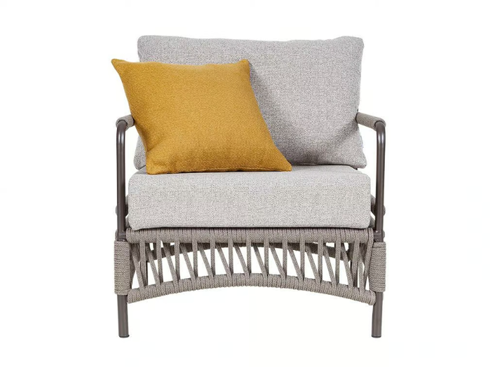 CANNES - Fabric garden armchair with armrests _ Rever