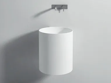 UNICO - Wall-mounted Corian® washbasin _ Rexa