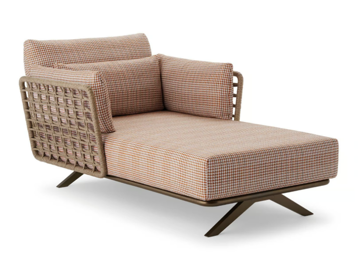 ARMÀN - Daybed woven with polyester rope with armrests _ Roberti