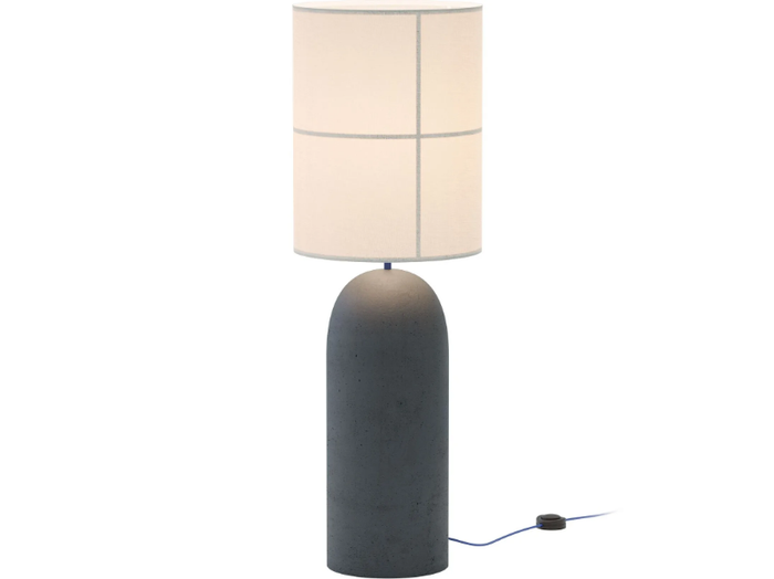 RANIA - Cement table lamp with fabric shade _ Robin