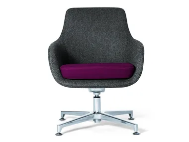 LOUNGE 91 - Fabric office chair with armrests with 4-Spoke base _ Rosconi