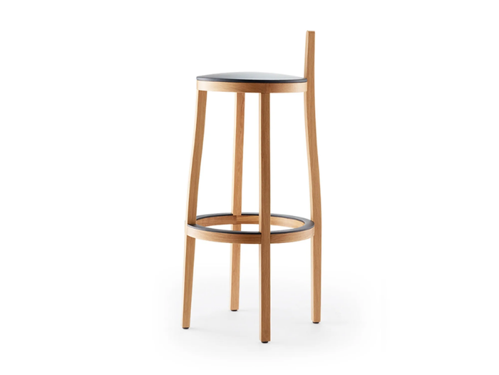 LI-LITH - High wooden stool with footrest _ Rosconi