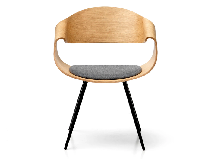 CHANTAL - Multi-layer wood chair with armrests _ SITIA