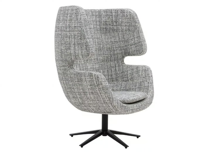 MOAI - Fabric armchair with 4-spoke base high-back _ SOFTLINE